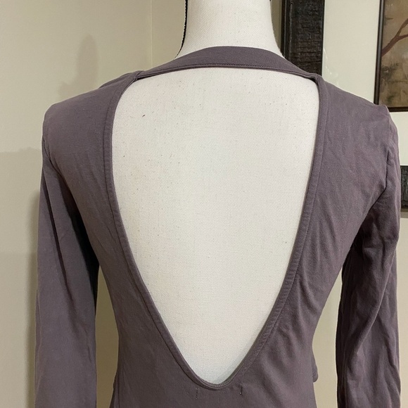 *SATVA* Gray Silver Namaste Long Sleeve Shirt Size Small - Picture 4 of 7